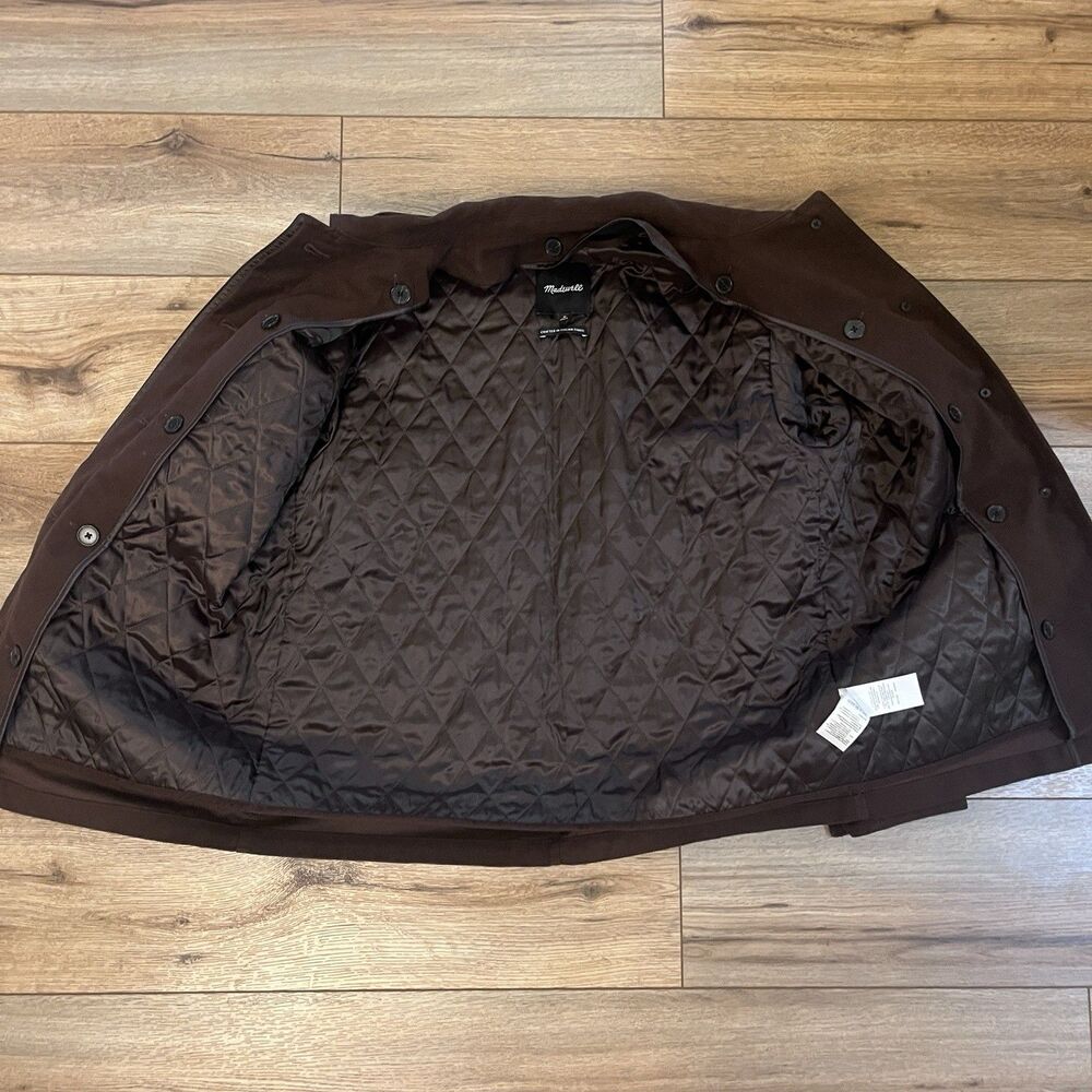 Madewell Flap Pocket Field Jacket Brown Dark Chicory Moleskin w/Liner Size M - Picture 2 of 7